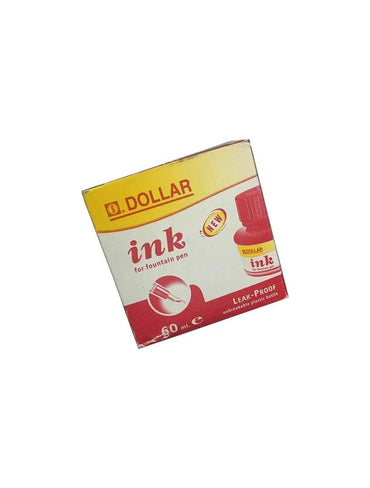 Pen Ink Dollar 60 ml-Red 12pcs (box) The Stationers